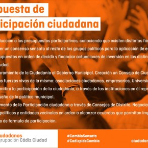 Propuestas en materia de participación ciudadana